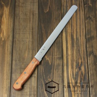 【堺一次】 不鏽鋼麵包刀-(茶色25cm)
