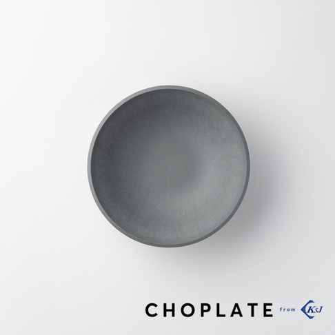 CHOPLATE BOWL沙拉碗，灰色，陶瓷材質，圓形碗狀，底部有淺窪，呈現簡約設計。