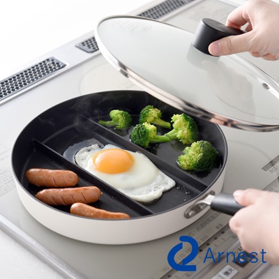 三合一分格不沾附蓋平底鍋-24cm