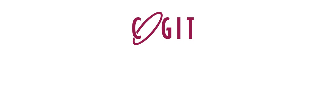酒紅色「OGIT」品牌標誌。