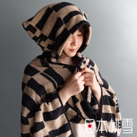 SOLU 今治戶外格紋棉柔2WAY連帽浴巾