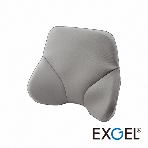 THE OWL 貓頭鷹基本款背墊，灰色織物材質，符合人體工學的貓頭鷹造型，提供腰部支撐。