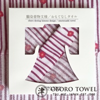 圖片文字：朧染着物文様／おもてなしタオル oboro dyeing kimono design / omotenashi towel OBORO TOWEL Ⓡ TSU, MIE, JAPAN EST. 1908