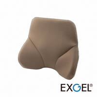 THE OWL BackCushion Standard 貓頭鷹基本款背墊，卡其色，織物材質，符合人體工學的貓頭鷹造型，為腰部提供支撐。