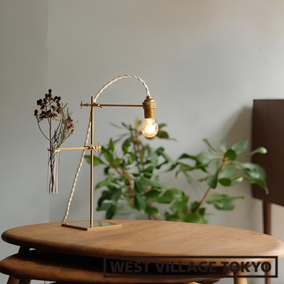 黃銅一輪花器/燈具展示架 30cm