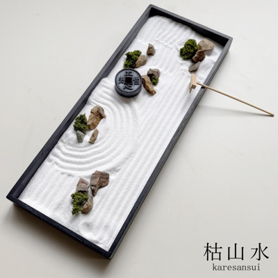 日本枯山水模型-龍安寺青苔庭園款