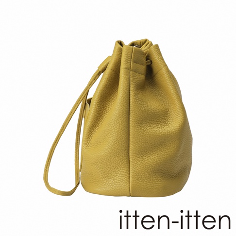 itten-itten 品牌黃色皮革束口袋包