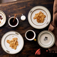 Anyware 美濃燒葉紋復古溫潤主食盤 (共2色)