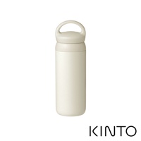 奶油色提式輕巧保溫瓶，瓶身呈圓柱狀，頂部有圓形提把和旋轉瓶蓋，材質為金屬，整體設計簡潔。