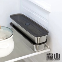 304不鏽鋼長形保鮮盒/麵條保存盒-900ml-3入