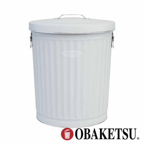 OBAKETSU 手工製垃圾桶，33L，附有提把和蓋子