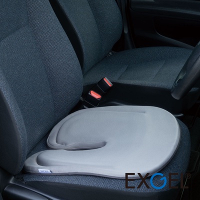 日本EXGEL HUG DRIVE ENZA CUSHION 汽車用U字型坐墊(共兩色)