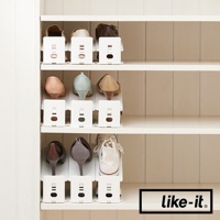 三段可調節雙層收納鞋架-6入組