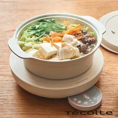 IH Heater Cooking Griddle 料理電磁爐 RIH-1 大全配 含33cm煎盤+21cm陶鍋 (奶油白)