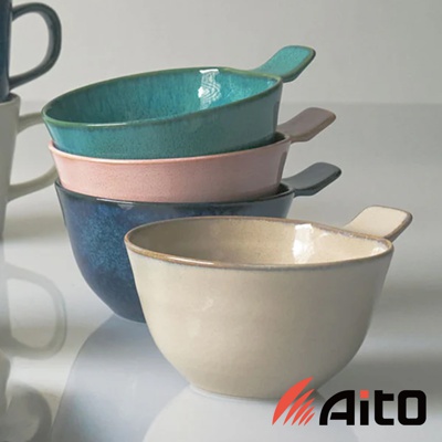 Natural Color 美濃燒北歐自然系手柄碗