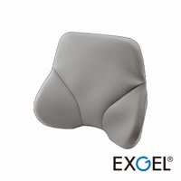 THE OWL 貓頭鷹基本款背墊，灰色織物材質，符合人體工學的貓頭鷹造型，提供腰部支撐。