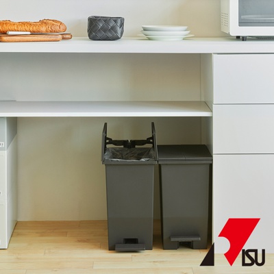 SOLOW踩踏對開分類垃圾桶20L (共兩色)