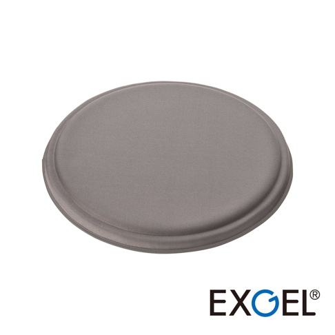 MARU PUNI 圓座墊，灰色，圓形，帶有環形凹槽設計，材質表面紋理細緻，適合提供支撐與舒適。