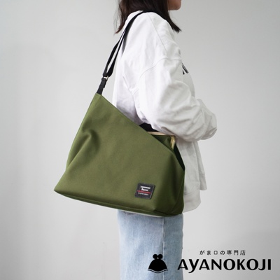 京都職人手作Sarei機能布方形口金單肩包 (共3色)