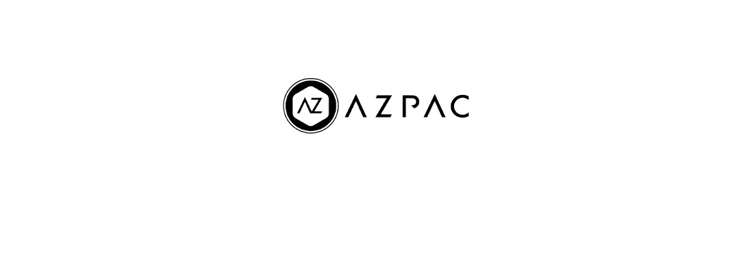 AZPAC品牌標誌，一個六邊形內包含「AZ」字樣，右側為AZPAC文字。