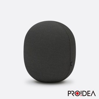 MALLOW Knit 收納彈力平衡球，標準款，深灰色針織布材質，圓球形，側面有品牌標籤。