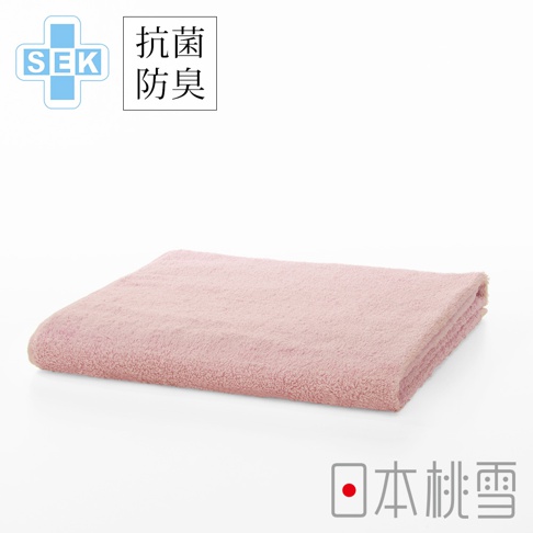 SEK抗菌防臭運動大毛巾，粉紅色，觸感柔軟，材質厚實，適合運動後使用。