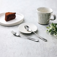 若水系列霧面不鏽鋼點心叉匙兩件組