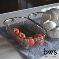 不鏽鋼淺型簡約瀝水籃