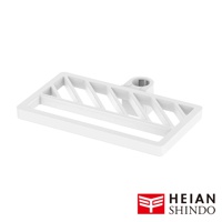 白色塑膠製的 tatecco TCR 專用瀝水托盤，帶有斜線格柵設計和圓形固定夾。