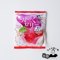 雪國AGURI蘋果風味蒟蒻果凍，含22.4%果汁，每包含膳食纖維。