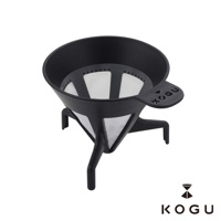 KOGU 珈琲考具日製免濾紙咖啡濾杯，黑色，附有品牌標誌