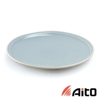 Ciel 美濃燒簡約素雅配菜盤，呈現淺藍色釉彩，盤緣帶有淺米色，材質為陶瓷。