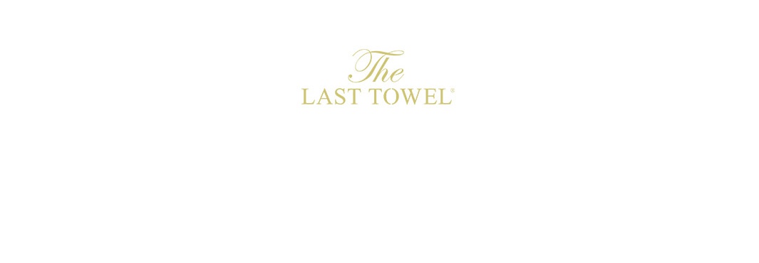 金色字體「The LAST TOWEL」標誌，背景為純白色。