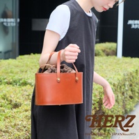 職人手作皮革束口手提包 Q-8 (共2種尺寸各5色)