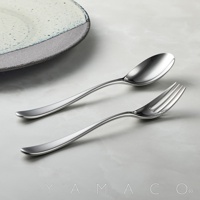 若水系列霧面不鏽鋼叉匙兩件組