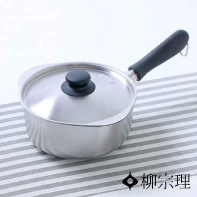 不鏽鋼霧面單手鍋-22cm (附蓋)