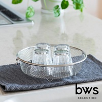 不鏽鋼圓型簡約瀝水籃 (淺型)