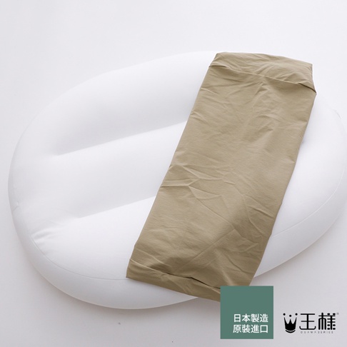日本製造原裝進口的王樣寵物夢枕，米駝色，柔軟的枕芯與外層彈性布料。