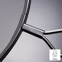 金屬材質的透視防噴濾網，帶有細密的網孔，手柄處有「18-8 ST.MINEX MADE IN JAPAN」字樣。