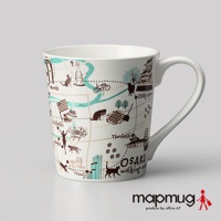 mapmug手繪地圖馬克杯(散步貓咪系列-大阪篇)