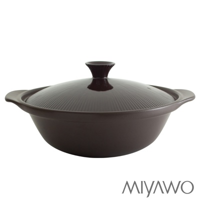 MIYAWO日本宮尾 直火系列10號耐溫差陶土湯鍋2.7L (和風古韻)