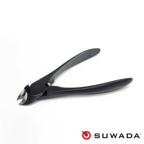日本職人指甲剪，黑色鋼製，L尺寸，具有人體工學的握柄設計，剪刃部分為彎曲的刀口，適合修剪指甲。