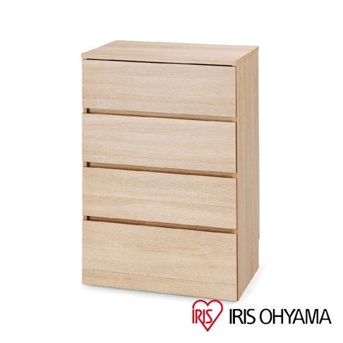 淺木色木製收納櫃 WCH-590，具有四層抽屜，簡約設計，適合居家收納。