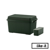 主圖_[LIKE-IT]-可疊式波浪紋收納箱M(附小盒)-軍綠色.jpg