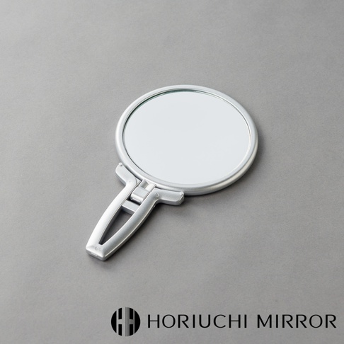 堀內鏡 HORIUCHI MIRROR 經典款銀色手持立式兩用3倍美妝鏡