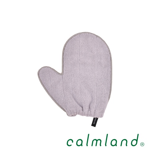 淺灰色超細纖維除塵清潔手套，具有柔軟的紋理和灰色滾邊，手套底部有一個黑色標籤。