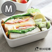 長方型深型密封蓋琺瑯保存容器 (M)