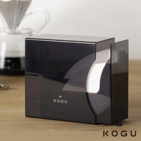 日製分隔式咖啡濾紙收納盒 (透黑)