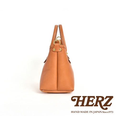 職人手作皮革迷你托特包，棕褐色，全粒面皮革，簡約設計，配有雙提把和金色五金配件。