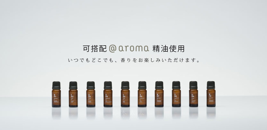 一排十個深棕色玻璃精油瓶，瓶身貼有標籤，標有數字和英文。